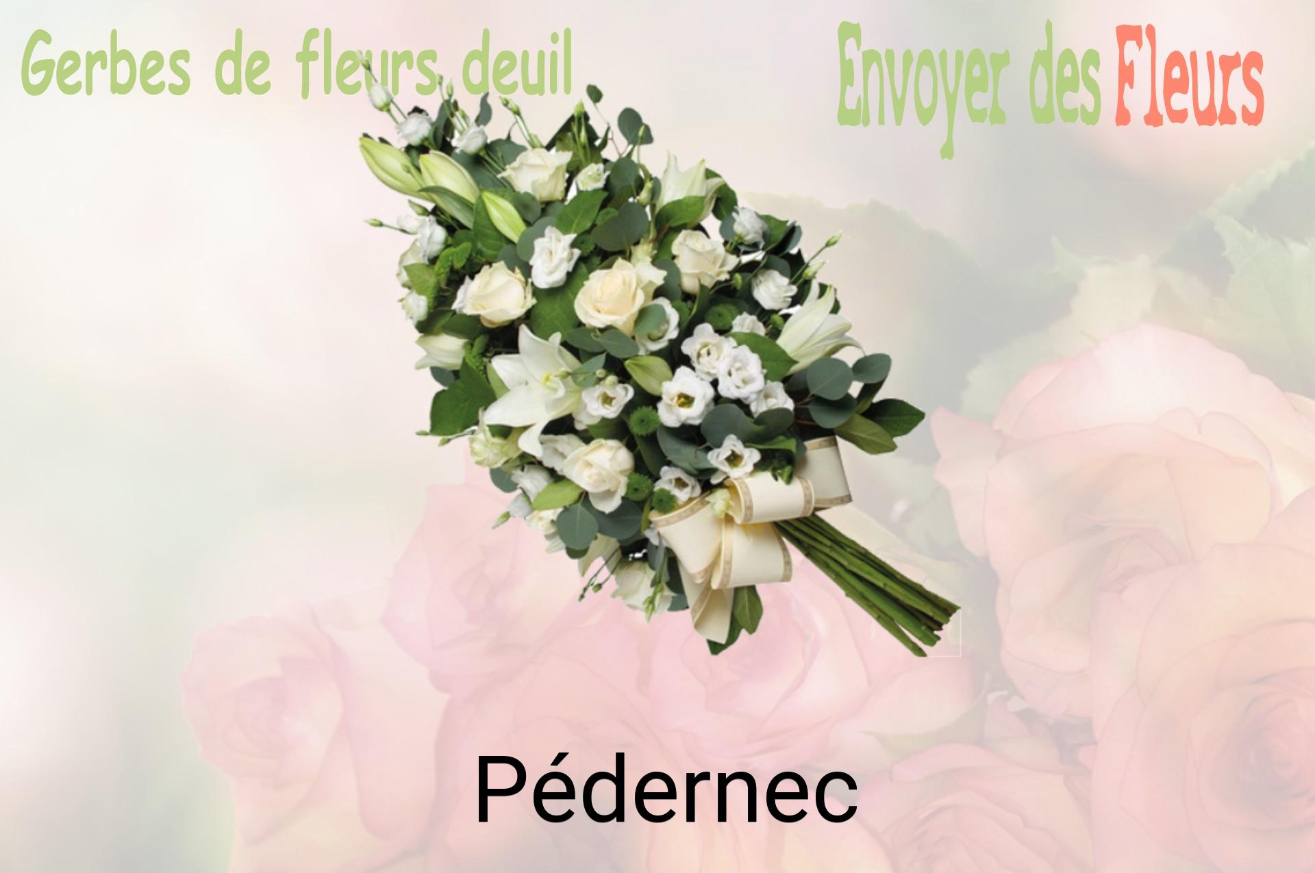 Gerbe de fleurs de deuil livrée à Pédernec